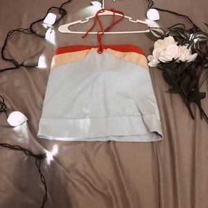 Roxy Blue & Orange Crop Top